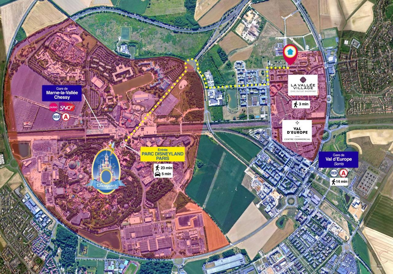 Disneyland-Paris 8Pers, 2 Parkings, Wifi, Serris Exterior foto